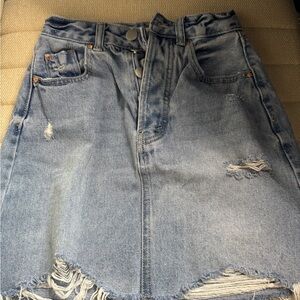 Stradivarius Blue Mini Pencil Skirt for Night Out